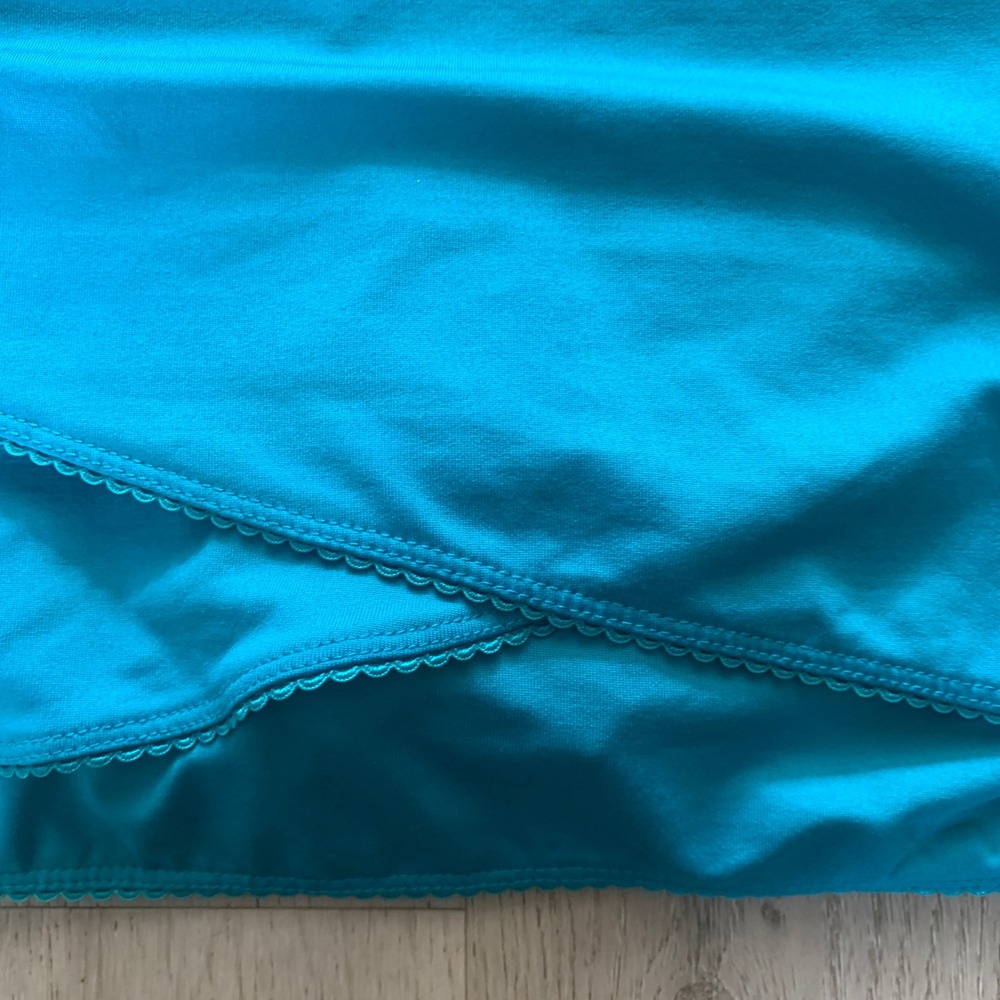 Tail Women Turquoise Blue Wrap‎ Front Athletic Tennis Golf Skort Scallop Trim L - Picture 6 of 8